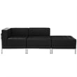 Flash Furniture Hercules Imagination 3-Piece Reception Configuration in Black