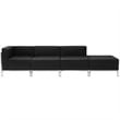Flash Furniture Hercules Imagination 4-Piece Reception Configuration in Black