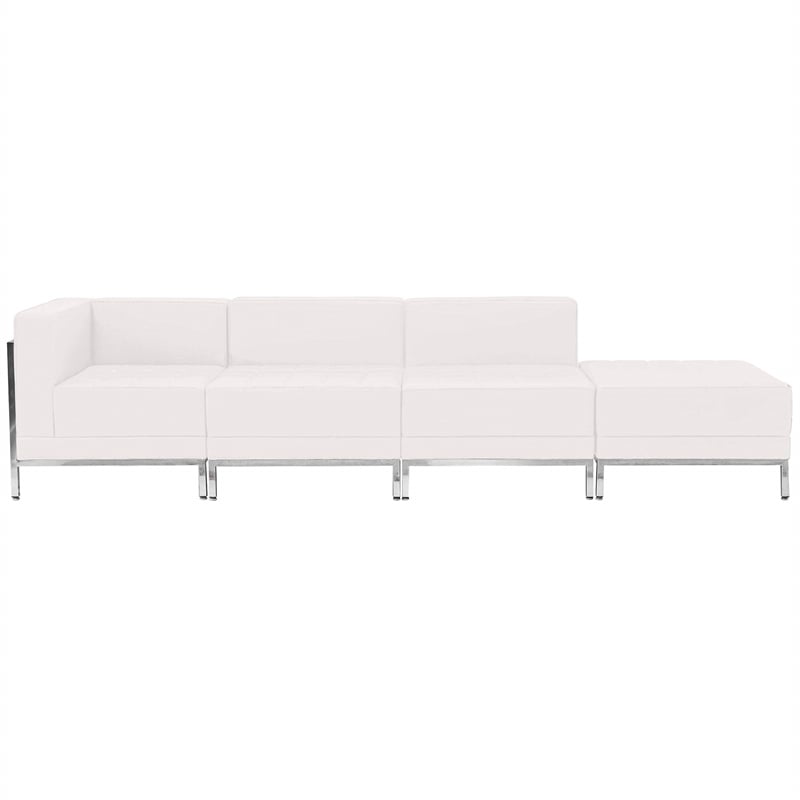 Flash Furniture Hercules Imagination 4-Piece Reception Configuration in Black