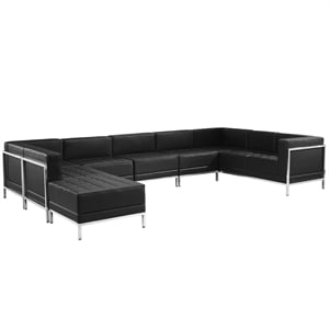 Flash Furniture Hercules Imagination 7-Piece Reception Configuration in Black
