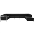 Flash Furniture Hercules Imagination 7-Piece Reception Configuration in Black