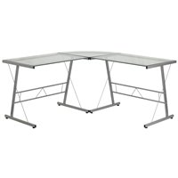 Manhattan Comfort Palermo Classic L Desk White