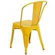 Flash Furniture Metal Stackable Dining Side Chair in Yellow
