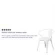 Flash Furniture Metal Stackable Dining Arm Chair in White