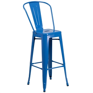 Flash Furniture 30&quot Metal Bar Stool in Blue