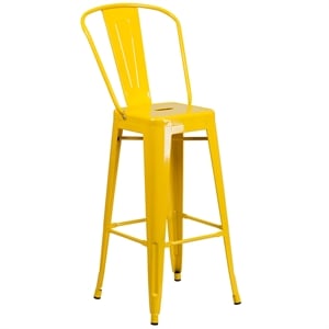 Flash Furniture 30&quot Metal Bar Stool in Yellow