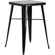 Flash Furniture 3 Piece Square Metal Pub Set in Black