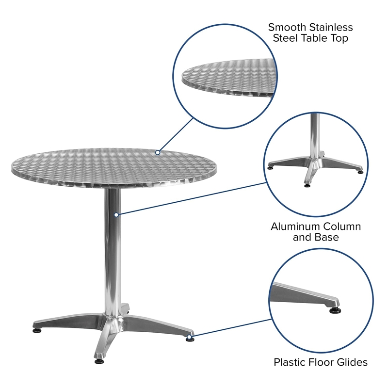 Flash Furniture Aluminum 31.5