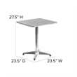 Flash Furniture Aluminum 23.5