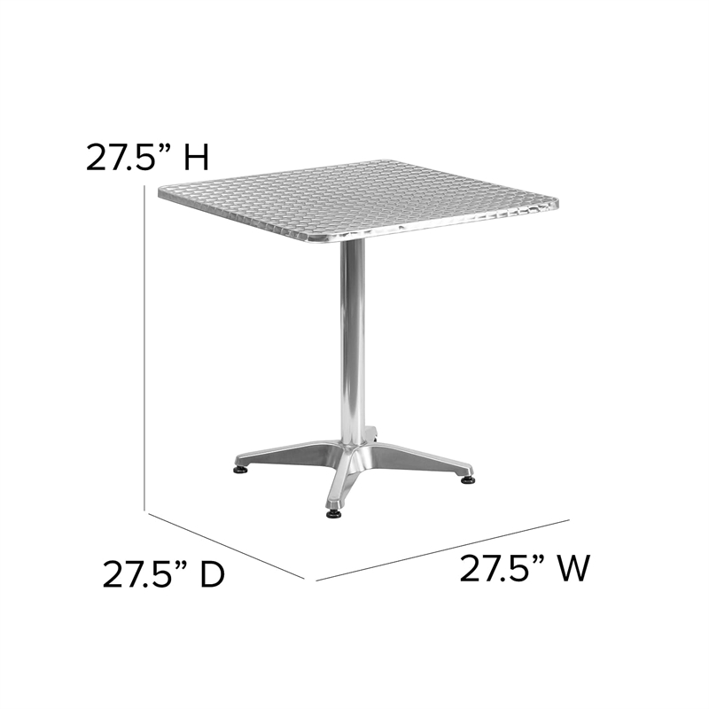 Flash Furniture Aluminum and Stainless Steel Table Top 27.5