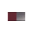 Flash Furniture Clear Coated Metal Chair with Burgundy Vinyl Seat