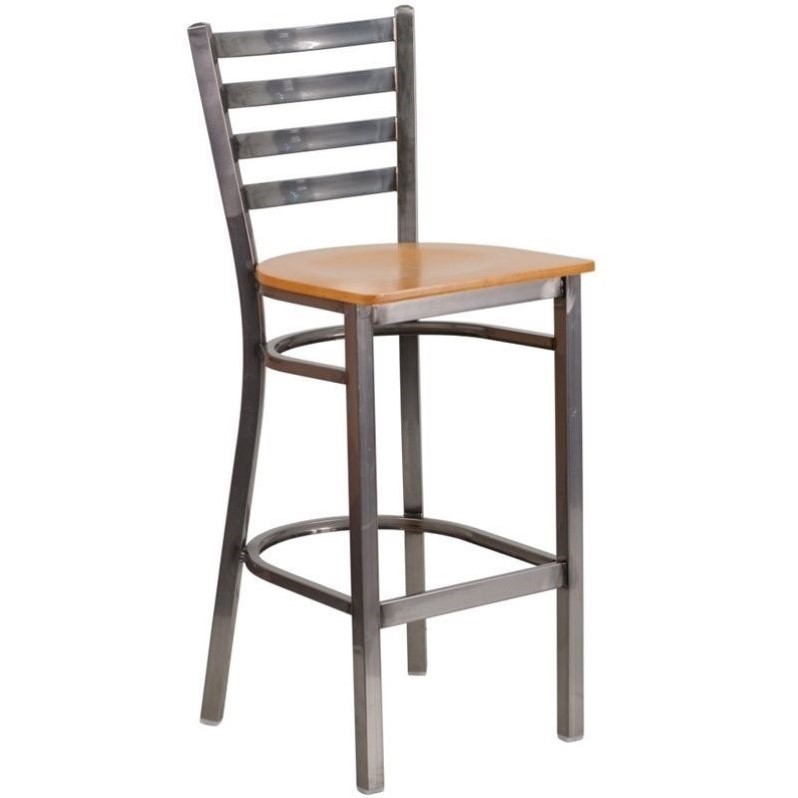 29 Ladder Back Restaurant Bar Stool In Natural Xu Dg697blad Clr 29