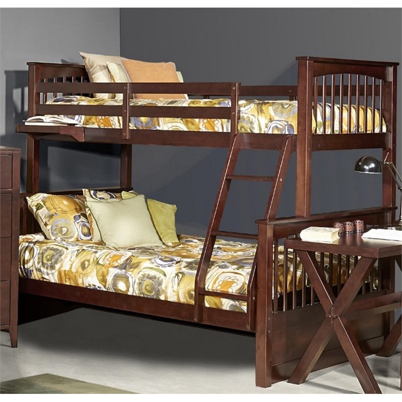 Details About Ne Kids Pulse Twin Over Full Slat Bunk Bed In Chocolate