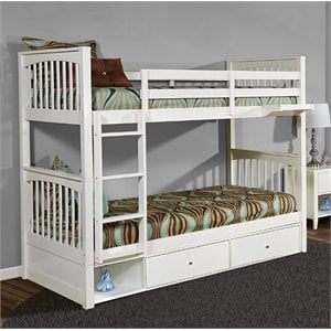 ne kids pulse storage slat bunk bed in white-mer-1211-75