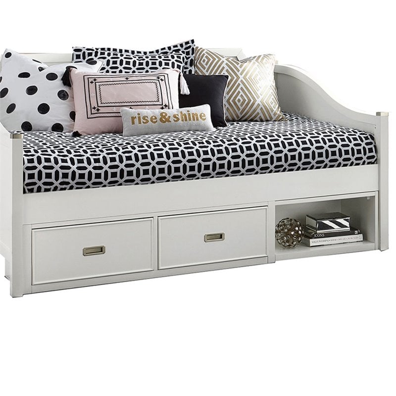 Ne Kids Tinley Park 2 Drawer Underbed Storage In Soft White 7119 001
