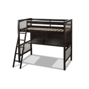 hillsdale pulse loft bed twin in chocolate finish