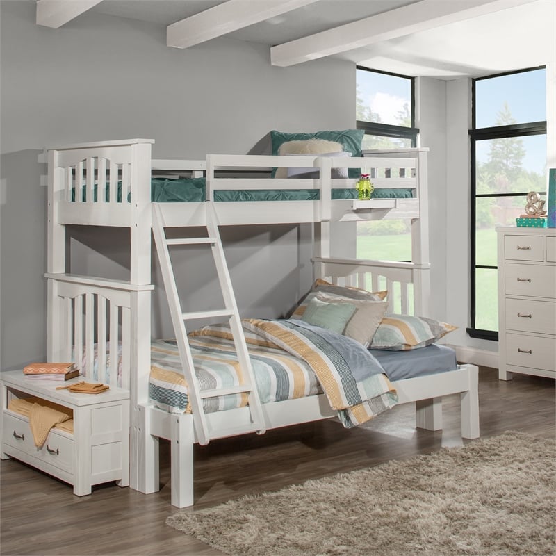 Highlands Harper Twin Over Full Bunk Bed and Hanging Nightstand - 12055NHN