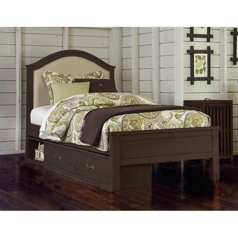 Ne Kids Highlands Bailey Twin Upholstered Storage Bed In Espresso Ne Kids Highlands Bailey Twin Upholstered Storage Bed In Espresso 11010ns