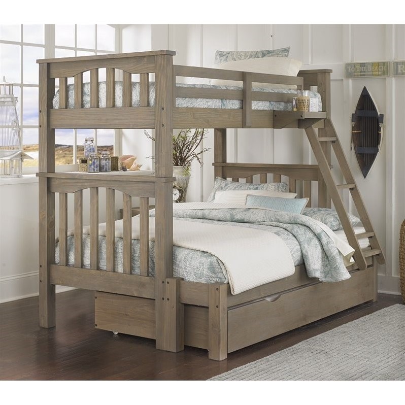 twin over full with trundle built up ne kids highlands harper twin over full bunk with trundle in driftwood twin over full with trundle built up ne kids highlands harper twin over full bunk with trundle in driftwood