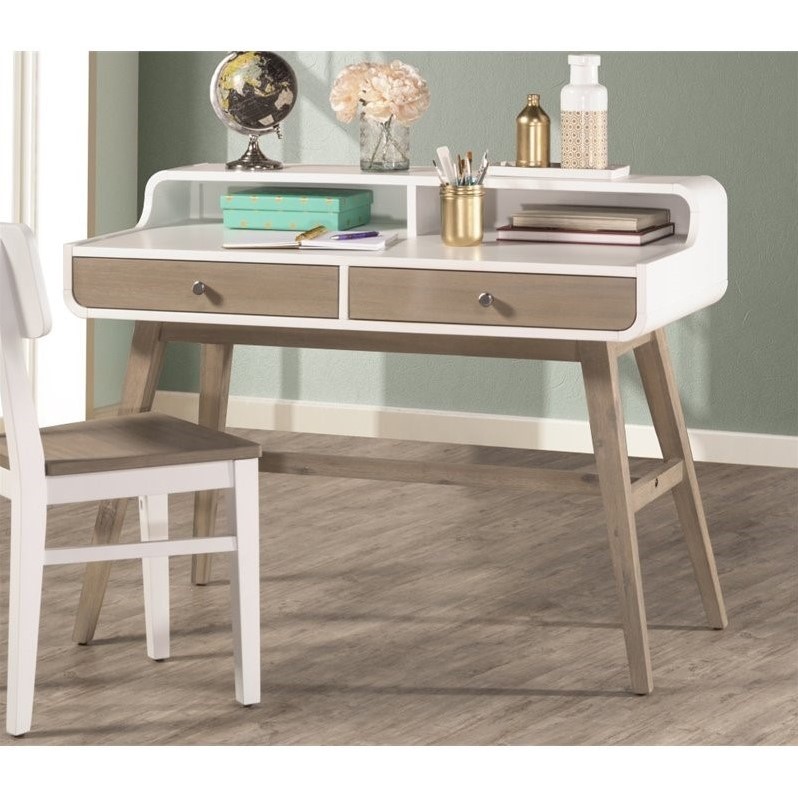 NE Kids East End Writing Desk in White and Taupe eBay