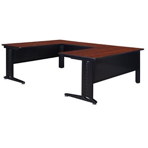 Regency Fusion 66&quot U Shaped Computer Desk with 42&quot Bridge in Cherry