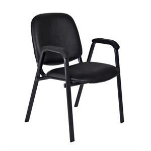 ace vinyl stack chair- black