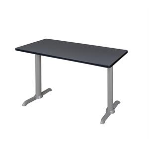 regency via 42 inch x 24 inch training table in grey and grey