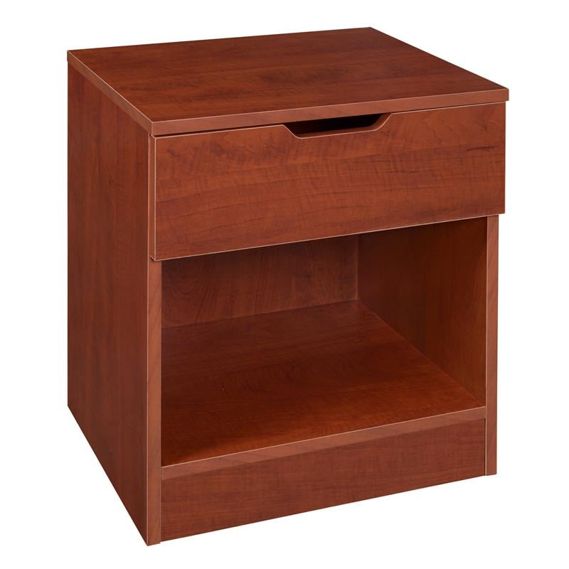 Niche Mod Single Drawer Night Stand Cherry With Wooden Finish Nns2116ch