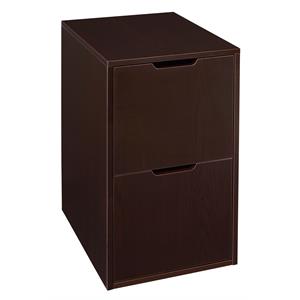 Niche Mod Freestanding File File Pedestal - Truffle/Espresso