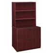 Regency Legacy Lateral File with Open Hutch- Mahogany