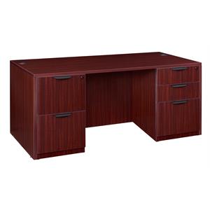 Regency Legacy 66&quot Double Full Pedestal Desk- Mahogany