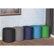 Regency Logan Lounge and Classroom Round Ottoman With Gray Upholstery
