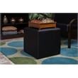 Jean Square Ottoman- Black