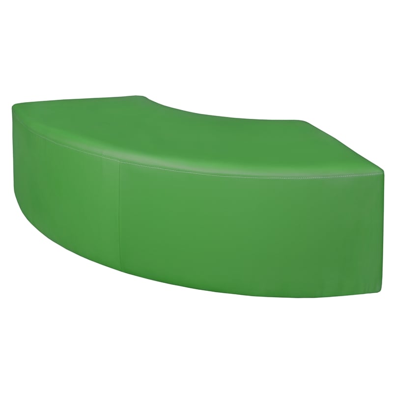 Aurora Curved Ottoman- Envy Green