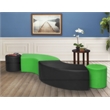 Aurora Curved Ottoman- Envy Green