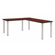 Kee 66 in. L-Desk with 42 in. Return- Cherry/Chrome