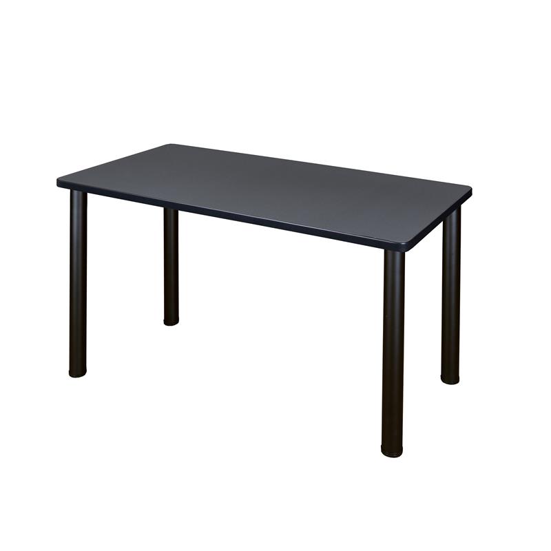 Regency 42 inch x 24 inch Kee Training Table in Grey and  Black