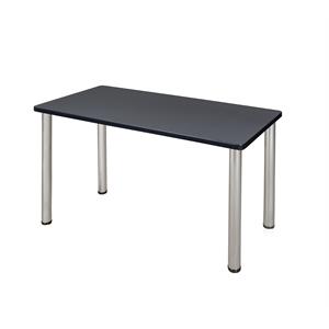 regency 42 inch x 24 inch kee training table in grey and  chrome