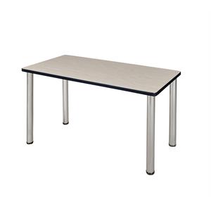 regency 42 inch x 24 inch kee training table in  maple and  chrome
