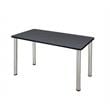 Regency 48 inch x 24 inch Kee Training Table in Grey and  Chrome