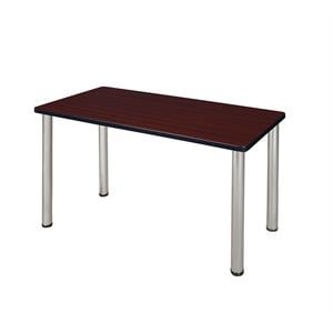 Regency 48&quot x 24&quot Kee Training Table in  Mahogany and  Chrome