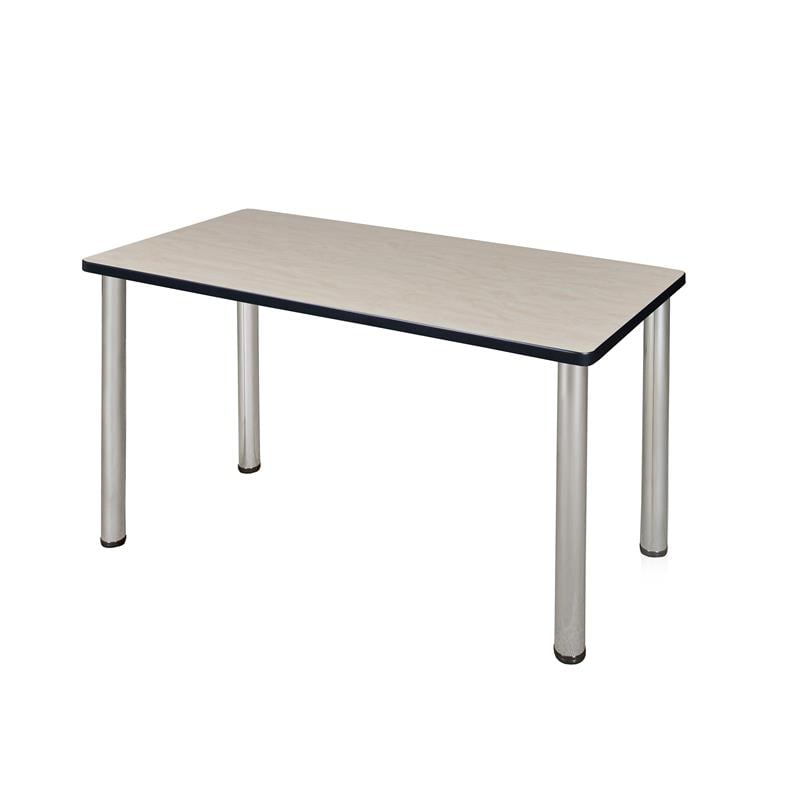 Regency 48 inch x 24 inch Kee Training Table in  Maple and  Chrome