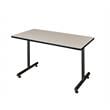 Regency Kobe 42 inch x 30 inch Training Table in Maple with Black Legs