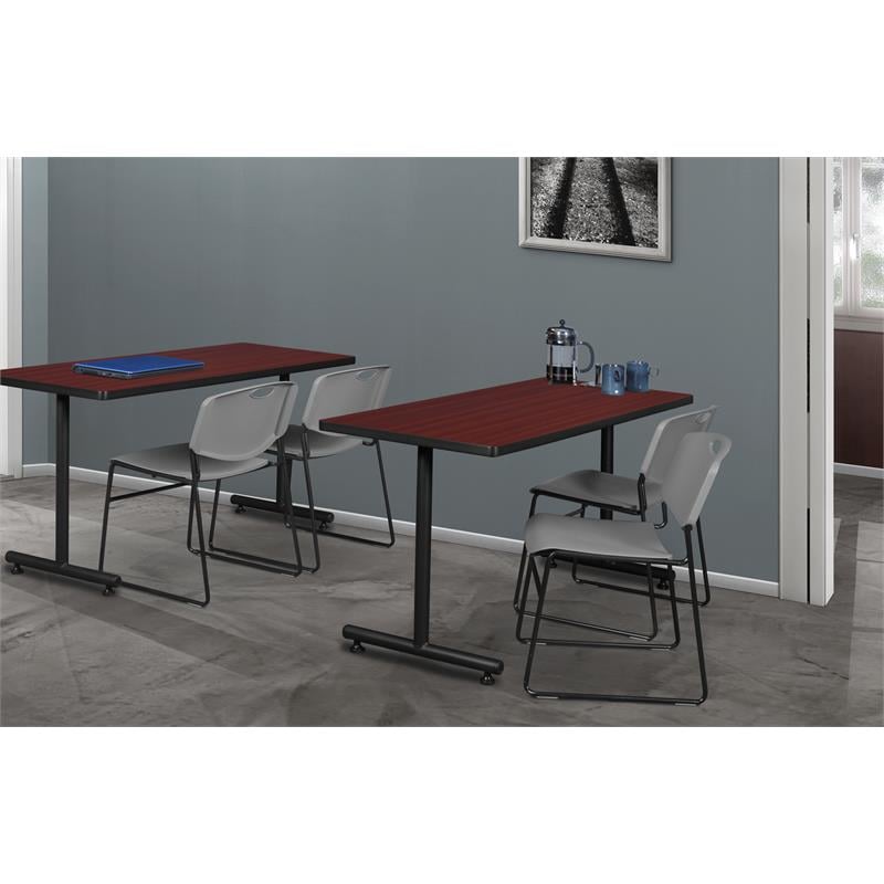 Regency Kobe 48 inch x 30 inch Training Table in Mahogany with Black Legs