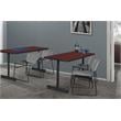 Regency Kobe 48 inch x 30 inch Training Table in Mahogany with Black Legs