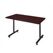 Regency Kobe 48 inch x 30 inch Training Table in Mahogany with Black Legs