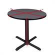 Regency Cain 30 inch Round Breakroom X-base  Table in Grey/Black