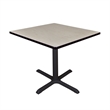 Regency Cain 36 inch Square Breakroom X-base  Table in  Maple/Black