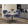 Regency Cain 36 inch Square Breakroom X-base  Table in  Maple/Black