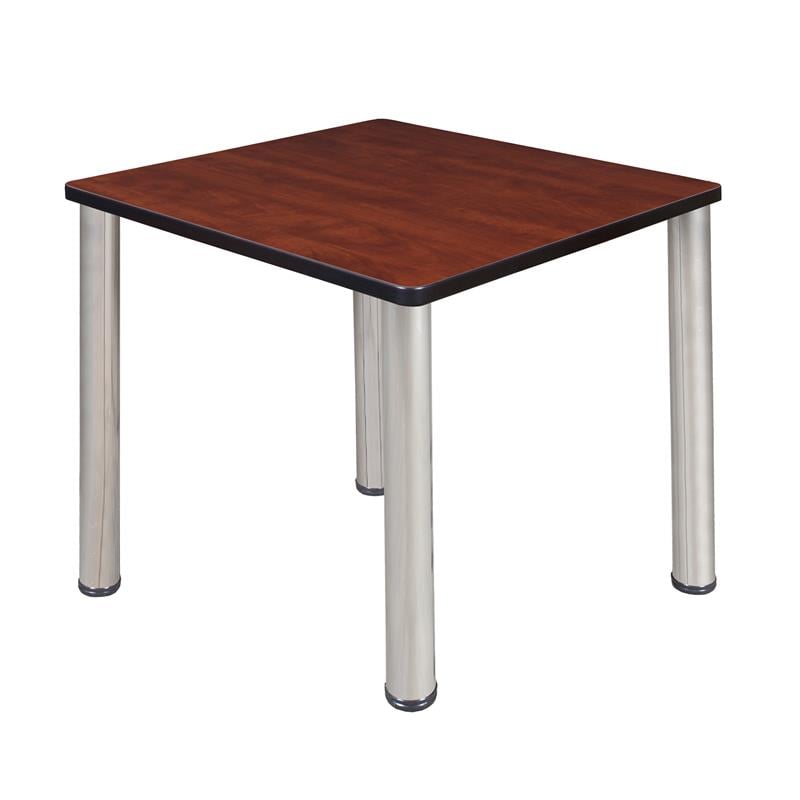 Regency Kee 30in. Square Breakroom Table- Cherry/ Chrome